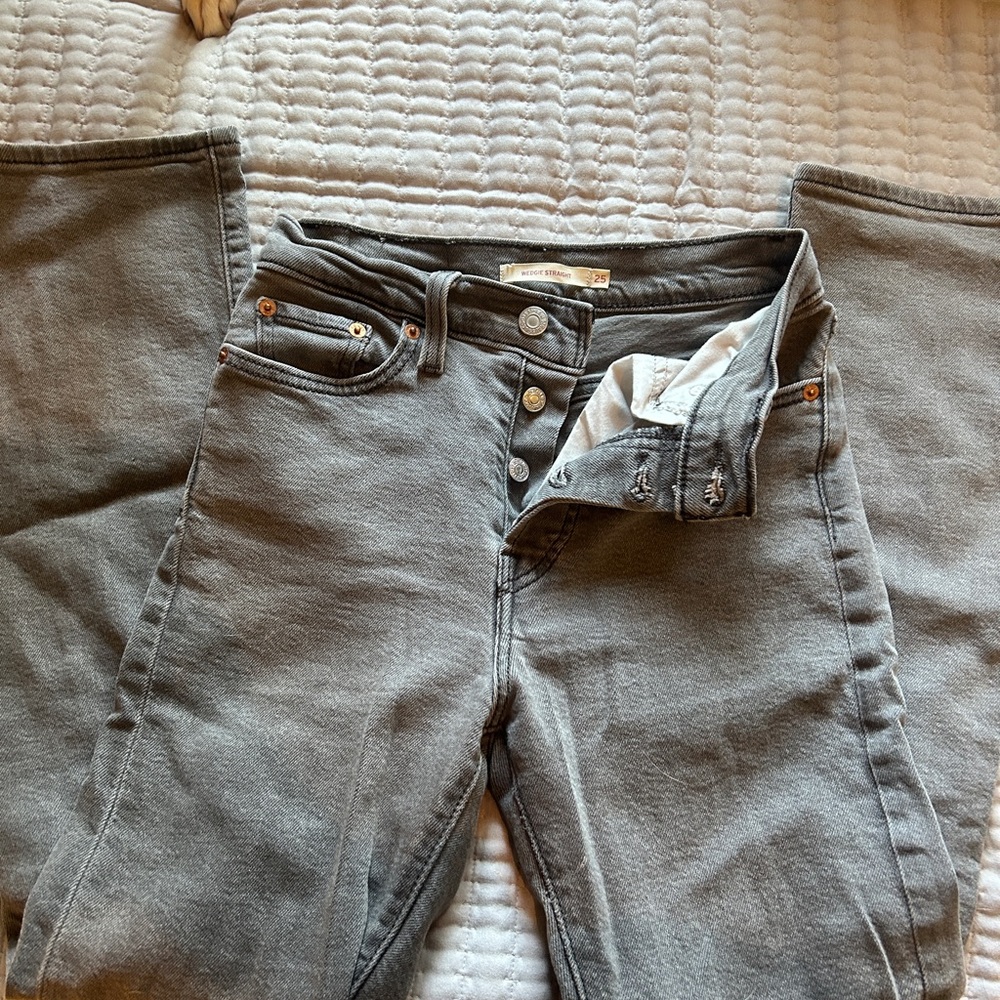 Levi's Gray Straight Leg Jeans Classic Style